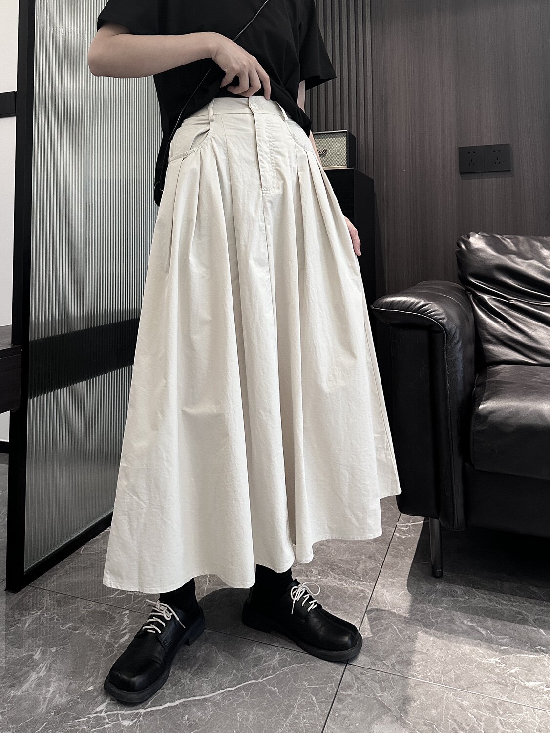 3078P75暗黑设计款半身裙女长款,女装半身裙,钱塘801（原钱塘901）