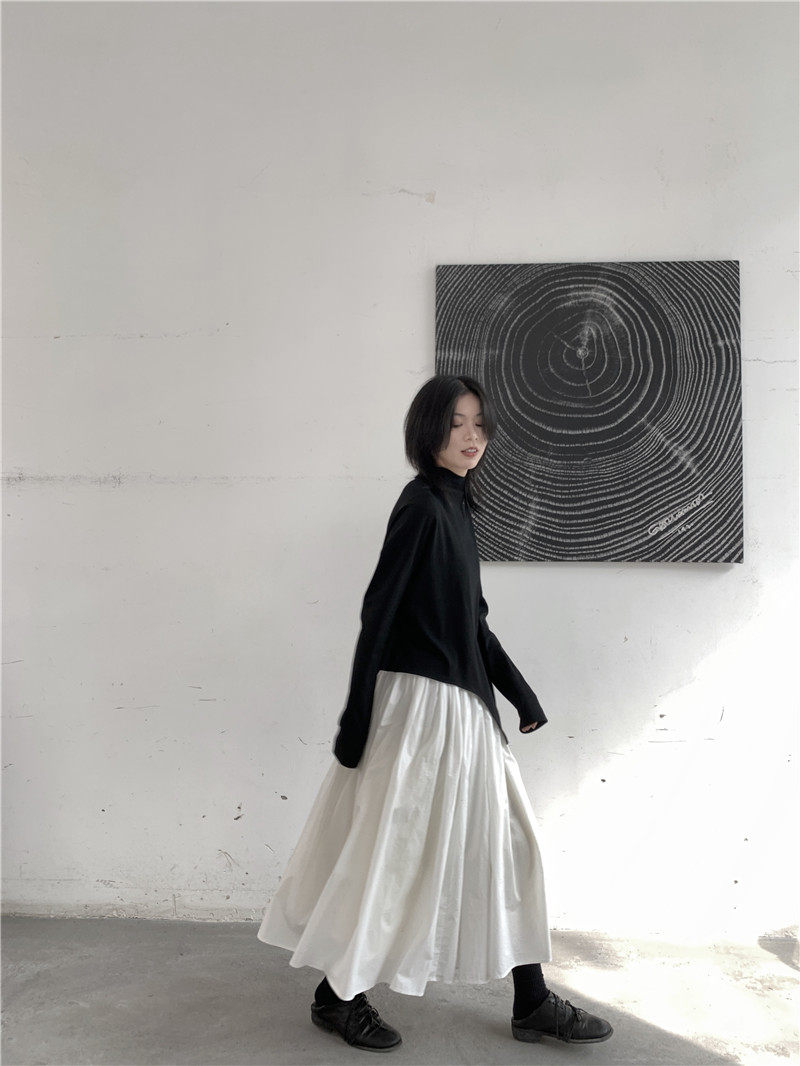 2119P90松紧白色半身裙蓬蓬裙,女装半身裙,钱塘801（原钱塘901）