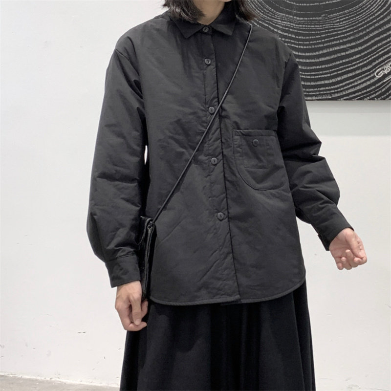 M437P89暗黑加棉衬衫加厚长袖,女装衬衫,钱塘801（原钱塘901）