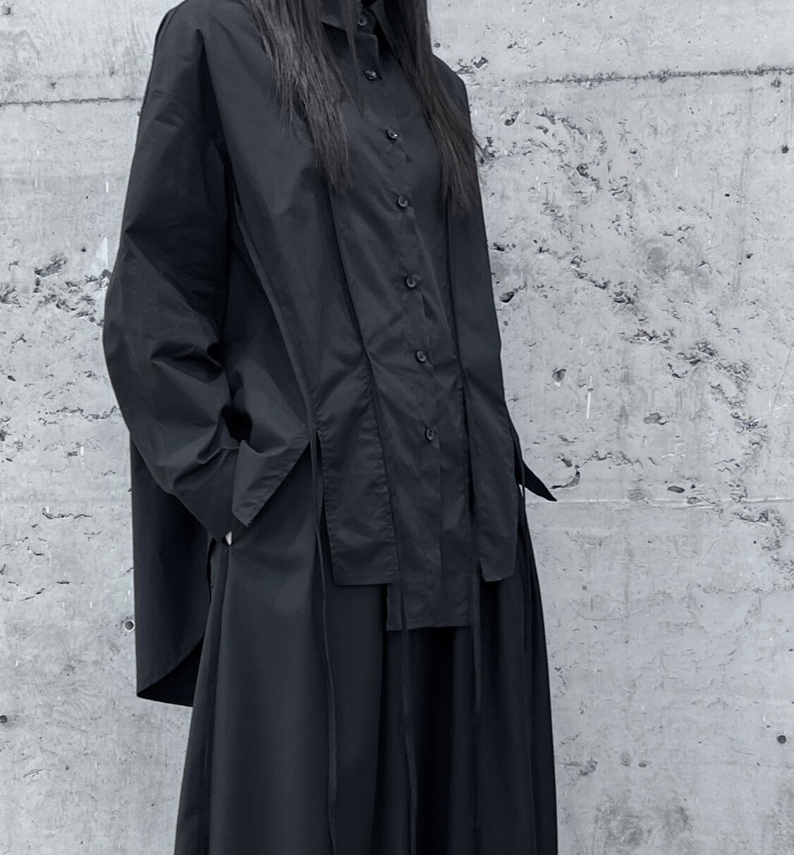 3067P70暗黑设计款衬衫女长袖,女装衬衫,钱塘801（原钱塘901）