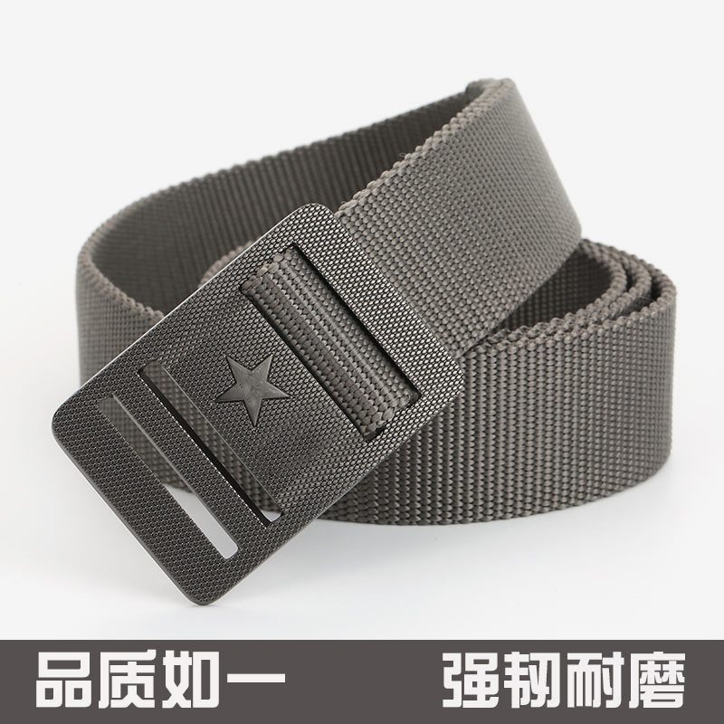 编织内腰带金属扣头军迷户外训练登山徒步防磨防刮尼龙迷彩裤皮带