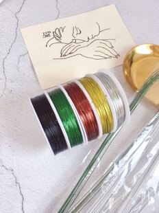 花艺用漆包铁丝永生花花盒DIY手工材料不凋花玻璃罩铁线花束
