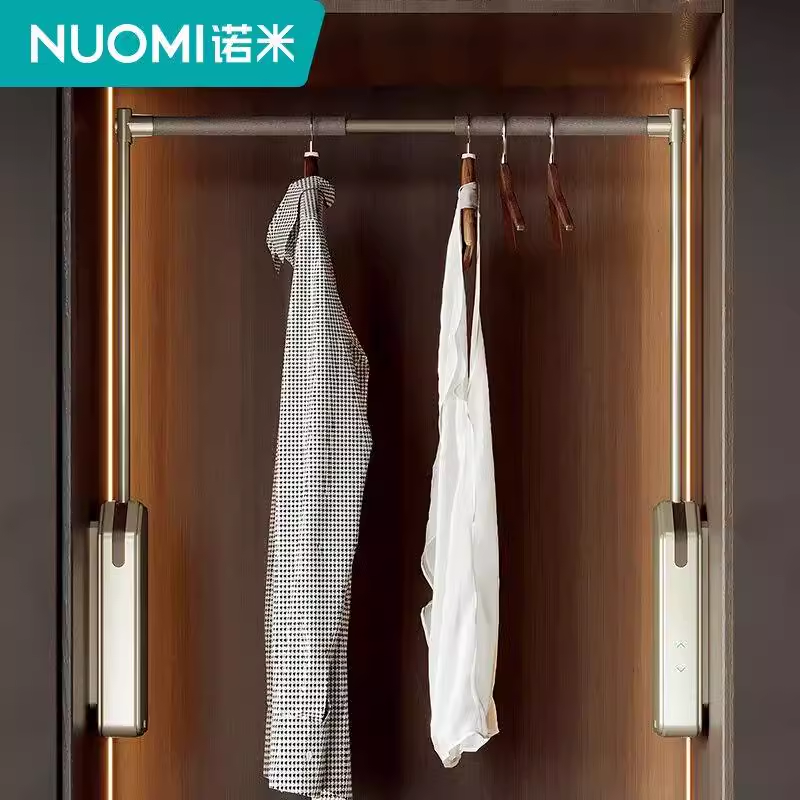 缓冲衣柜升降挂衣架诺米智能电动