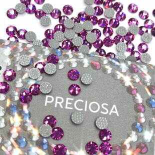 捷克宝仕奥莎烫圆70350紫红穿戴甲发饰美甲饰品DIY奢华水晶贴钻