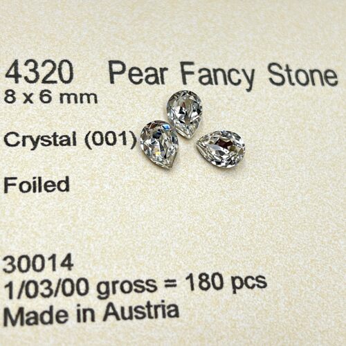 施华花式石4320胖水滴8x6mm