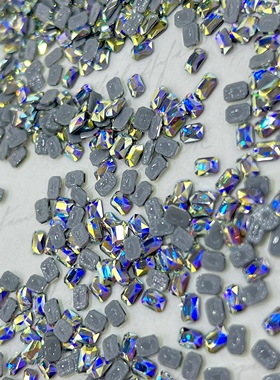 施家正品2602烫底mini小八角异形小款满钻不掉底美甲钻美甲3.7mm