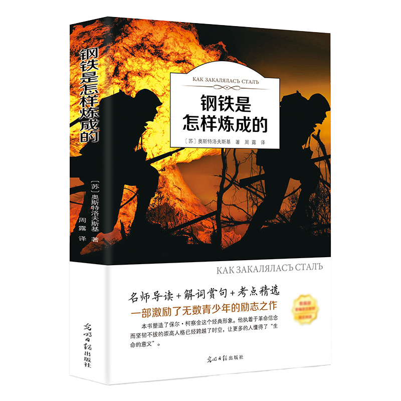 钢铁是怎样炼成的初中生正版原著完整版原版人民教育出版社初二八年级下册必读课外阅读书籍人教版推荐文学名著怎么样练成的8年级