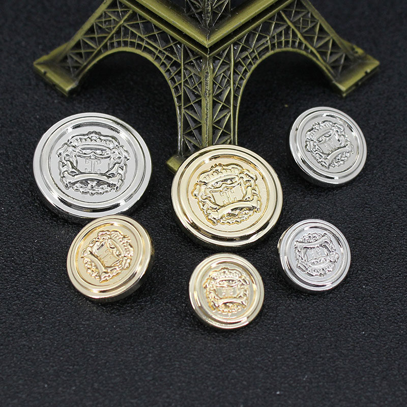 高档金属纽扣学院风西装外套圆形扣子毛衣开门扣裤扣金色银色袖扣