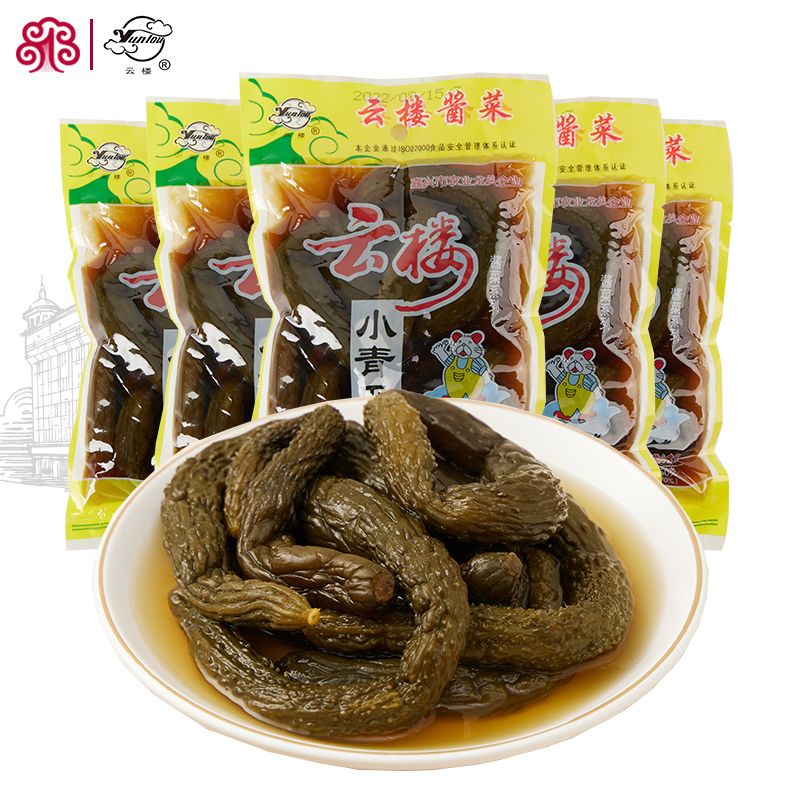 【一店酱菜】云楼小青瓜250g*5袋小青瓜速食菜海宁特产酱菜下饭菜
