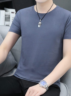 纯色男士短袖恤男装休闲半袖打底衫韩版夏季男式学生恤上衣服潮