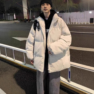 纯色立领棉服男款冬季加厚保暖宽松棉袄韩版潮流潮牌百搭棉衣外套