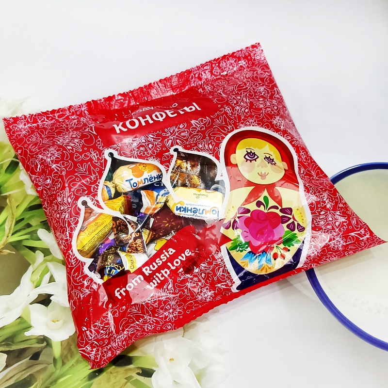 俄罗斯混合巧克力糖果俄宝多牌零食喜糖年货多种口味混装500克