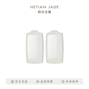 和合玉器和田玉羊脂白玉平安无事牌山料玉牌挂件对牌情侣新婚礼物