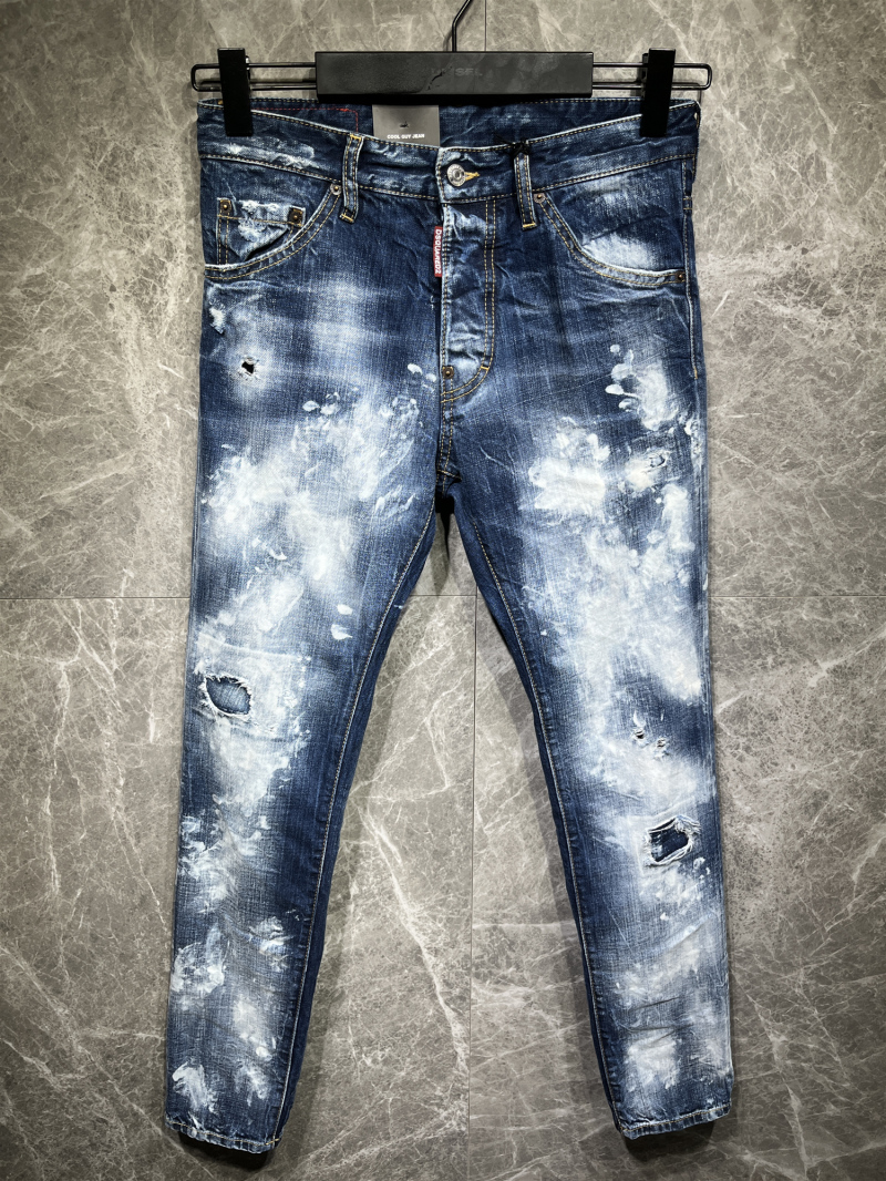 Dsquared2COOLGUY油漆牛仔裤