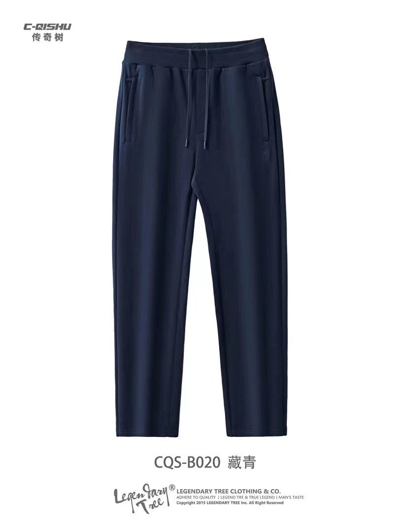 25传奇树正品 春男裤直筒纯棉毛圈 夏季丝光棉长裤 舒适运动休闲