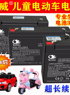 6V4AH4.5AHV7ah6V12V儿童电动玩具汽车摩托童车蓄电池电瓶充电器