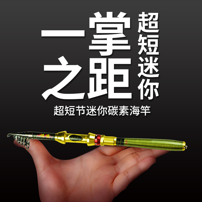 超短小海碳素钓鱼竿海杆抛竿钢笔
