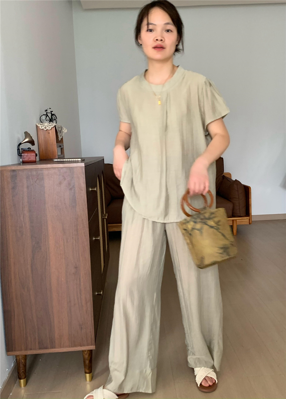 中年妈妈夏装宽松两件套2024新款洋气中老年女装时尚大码衣服套装
