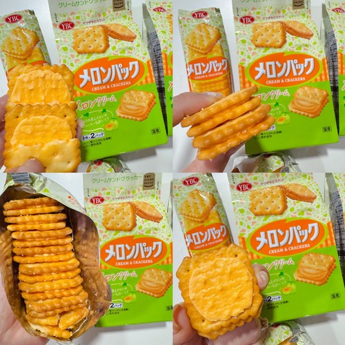 YBC哈密瓜味夹心饼干日本零食