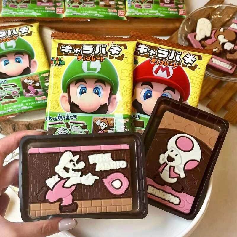 日本进口Bandai万代超级马里奥拆解拼图巧克力盲盒食玩儿童零食