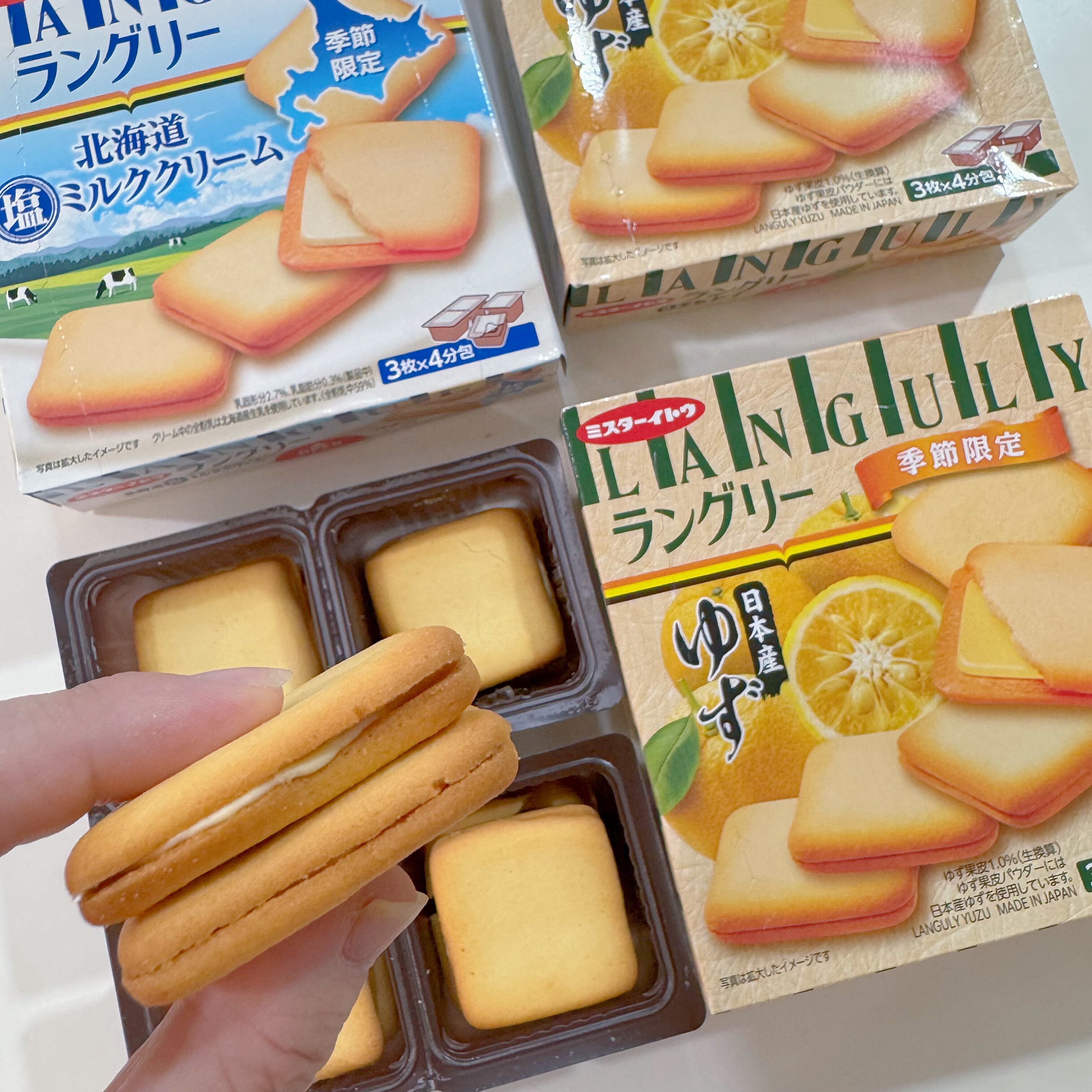 季节限定~日本进口伊藤依度北海道牛乳柚子柑橘味夹心点心零食