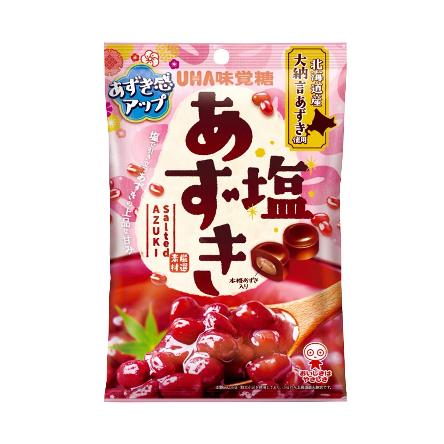 日本进口UHA悠哈味觉糖红豆夹心黑糖味糖果休闲零食