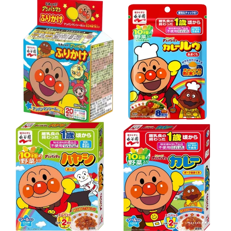 日本进口永谷园面包超人儿童拌饭料盖浇饭即食咖喱酱健康辅食1岁+