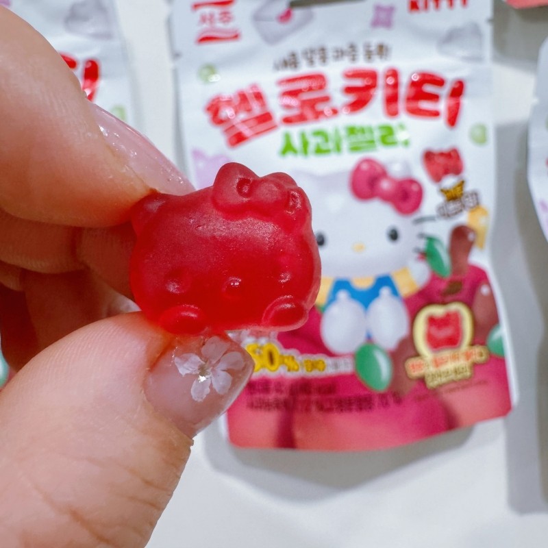 韩国进口西洲HelloKitty水果味软糖库洛米橡皮糖QQ糖袋装零食43g
