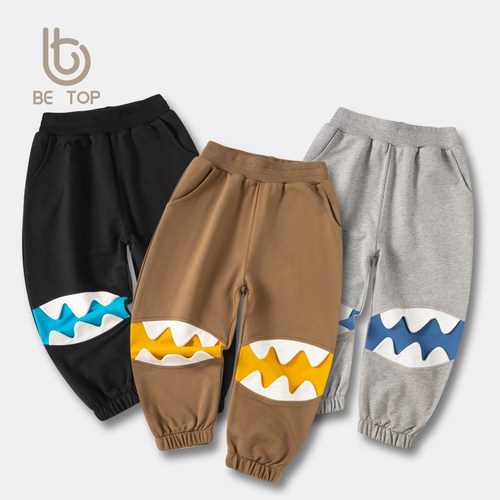 betop儿童长裤卡通印花春季新品