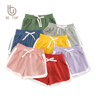 女童夏季 童裤 新款 五分短裤 小女孩潮 27home儿童裤 皮筋裤 子宝宝夏装