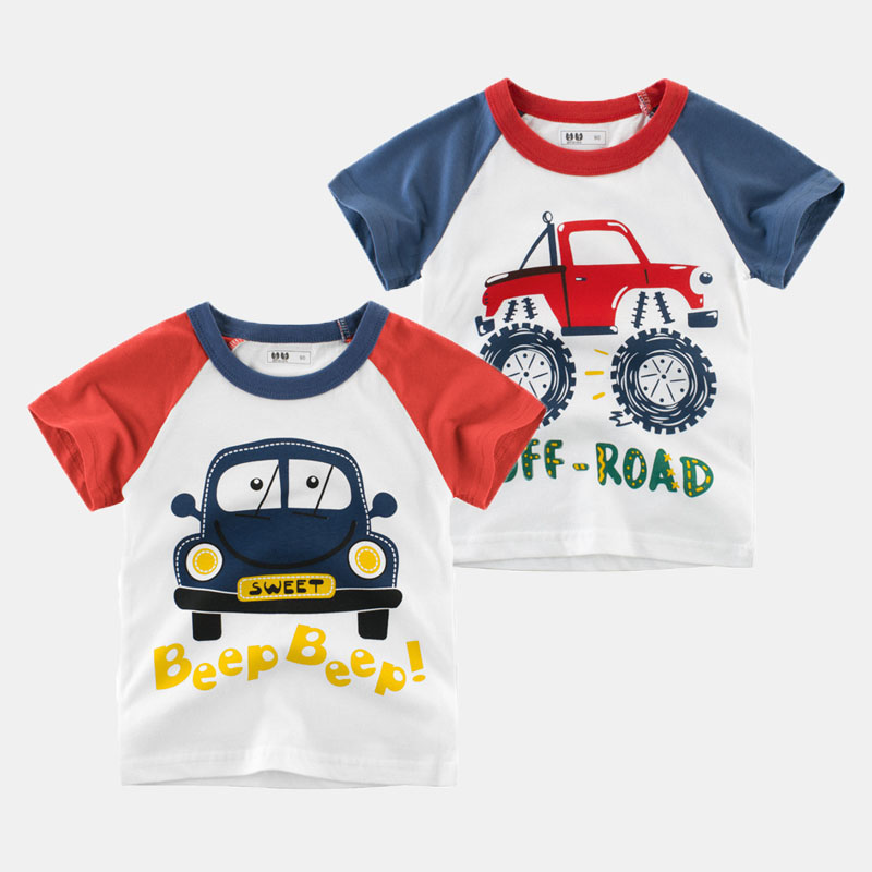 2026新款童装夏季男童短袖t恤纯棉宝宝上衣半袖儿童牛角袖韩版潮