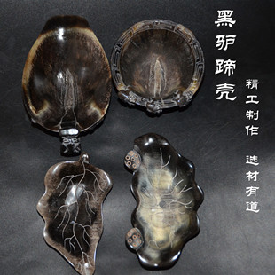 黑驴蹄子手工雕刻摆件鱼子纹杯盏把件复古