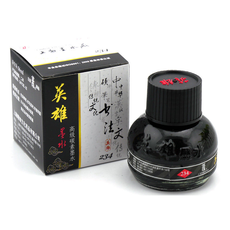 HERO 히어로 234 카본 잉크 60ML 블랙|블루 블루 블랙|레드 히어로 잉크 학생 사무실