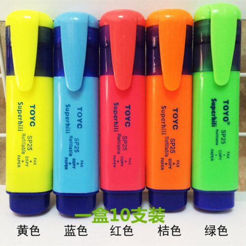 荧光笔SP25醒目重点标记笔学生办公记号笔水彩笔对账涂鸦笔粗线笔