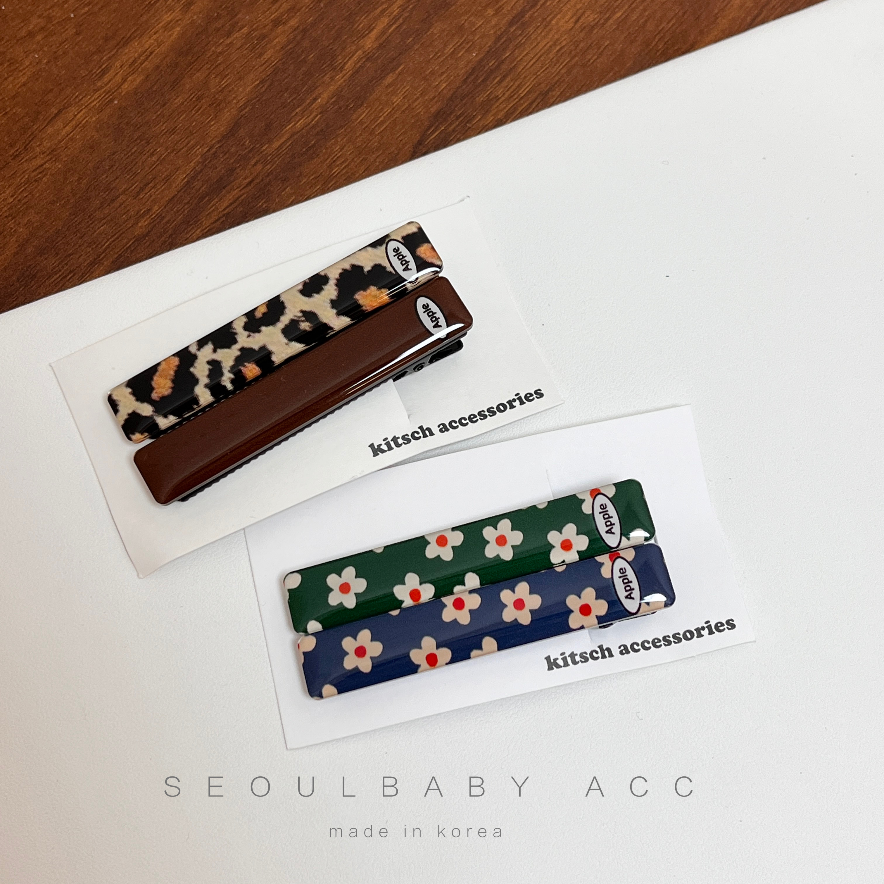 商场柜台同款 韩国进口 豹纹波点鸭嘴夹刘海夹发夹女边夹