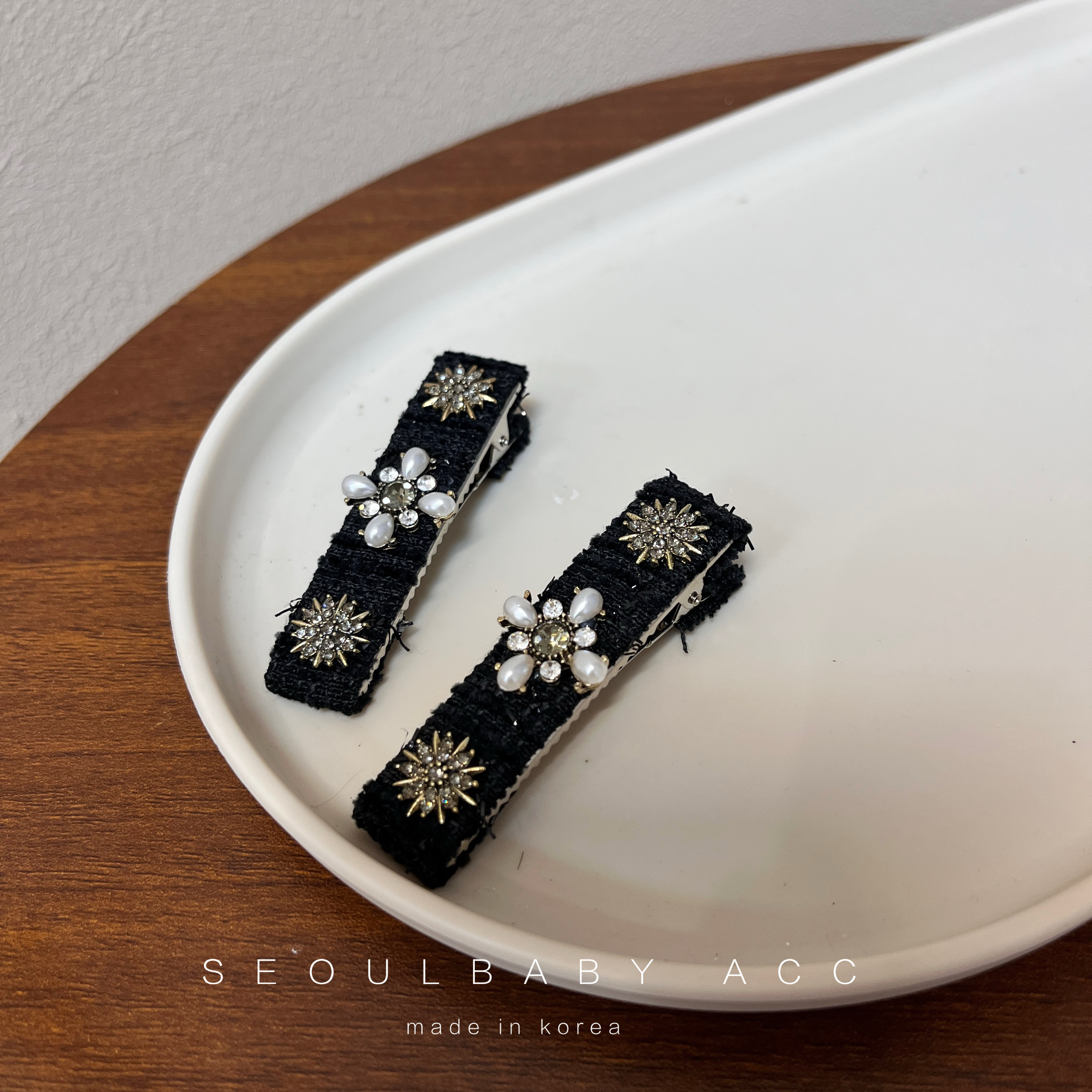 商场款 豆家柜台同款韩国进口小香风发夹刘海夹少女前额侧边夹