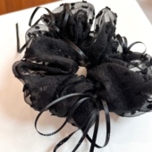 商场款 欧根纱丝带蝴蝶结大肠发圈头饰女新款 豆专柜款 韩国代购