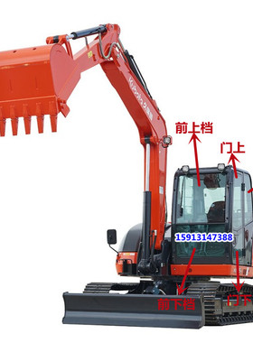 久保田挖掘机KX175-5/183/185-3前档后档门上门下门后右大臂玻璃