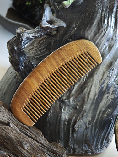 丑木木老绿檀木梳子中油性直发密齿玉檀男女脱发静电防纯按摩天然
