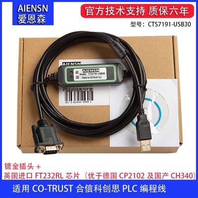 CO-TRUST合信科创思PLC编程电缆CTSC-100/200下载线CTS7191-USB30