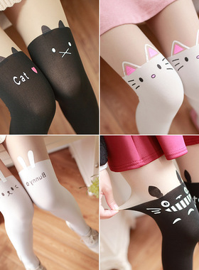 新款春秋假高筒伪娘变装连裤袜性感男士反串用品拼接打底袜丝袜