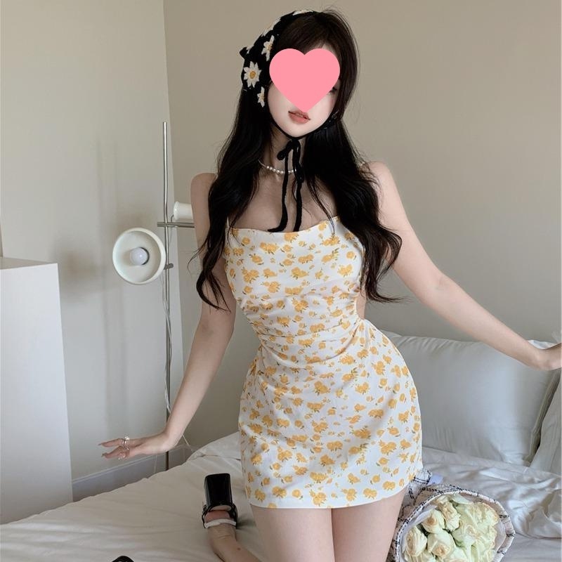 300斤大码伪娘连衣裙吊带露背