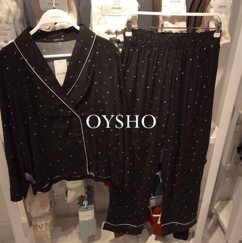 oysho西班牙黑色星空代购睡衣