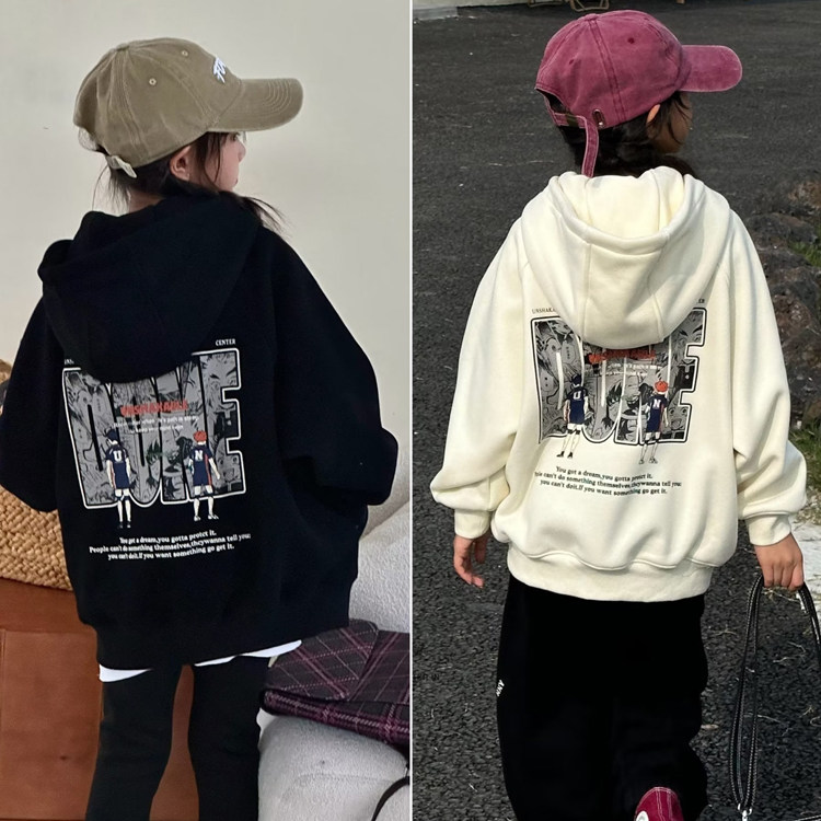 布芮欧2023冬季新款儿童一体绒三防面料连帽卫衣男女中大童86172怎么样,好用不?