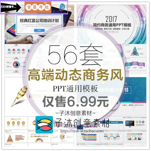 高端大气商务风PPT动态模板 企业创业融资工作会议年终总结汇报