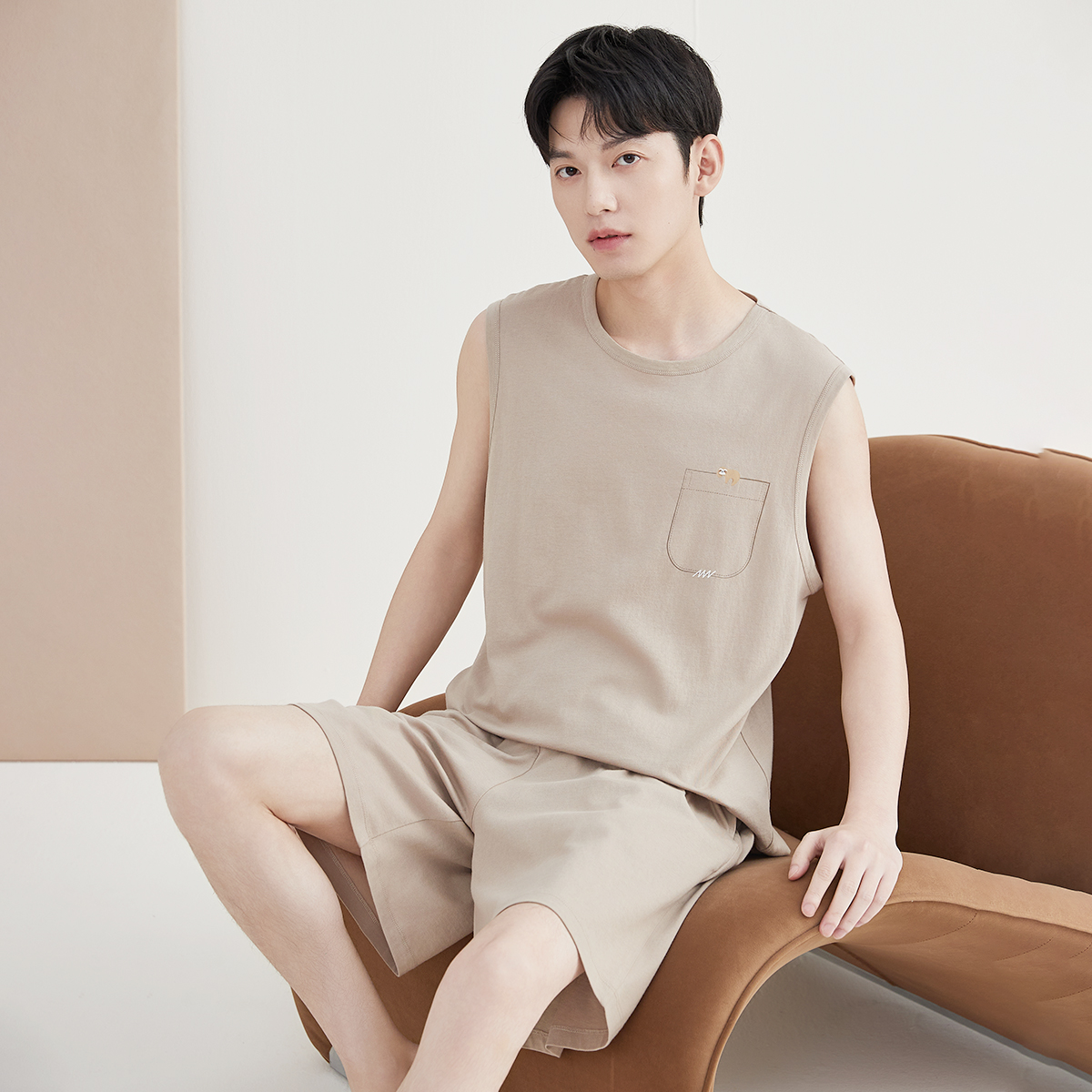 顶瓜瓜情侣睡衣家居服可外穿夏季