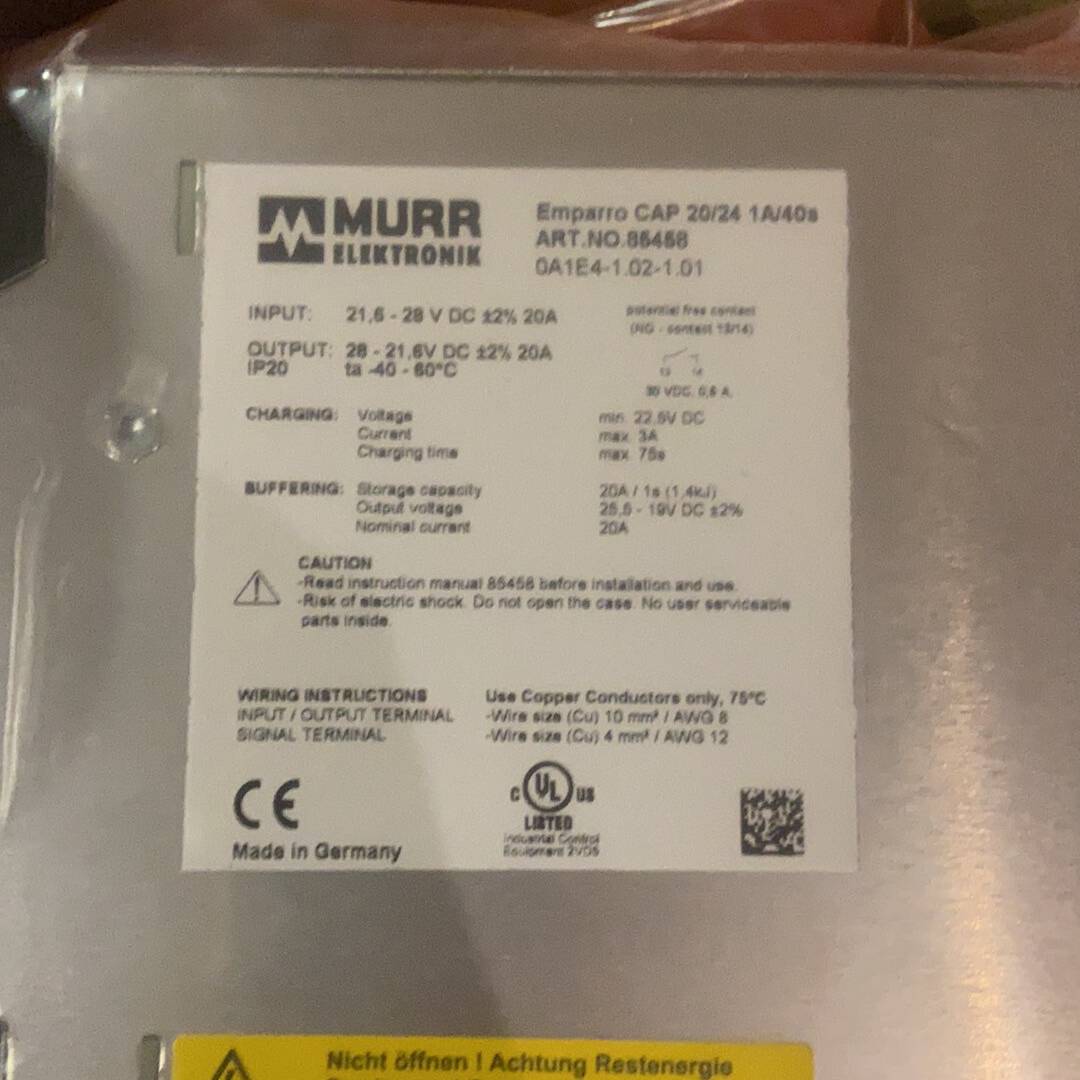 议价Murr emparro cap 20/24 1a/40s