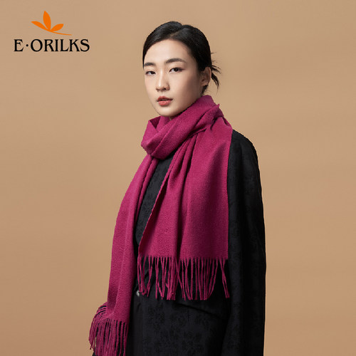 单色加厚保暖时尚风围巾披肩