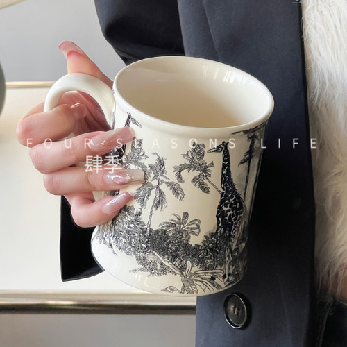 法式复古大容量马克杯