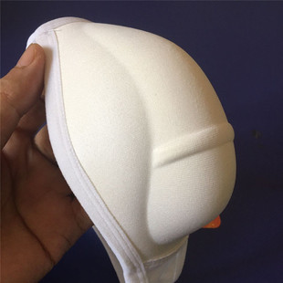 3D立体逼真海绵罩杯内裤潮男性感低腰丁字裤激凸显大泳裤防护保暖